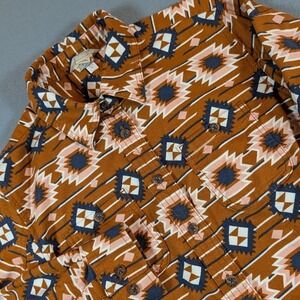 Duluth Trading‎ Co Mens Southwestern Aztec Print Button Up Shirt Size Small